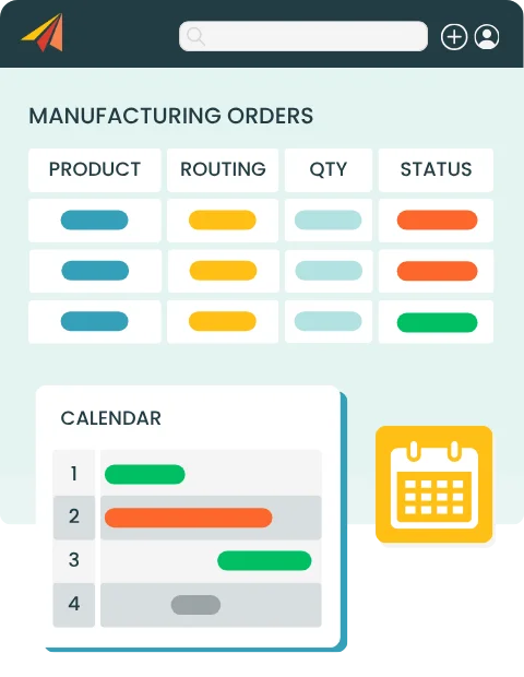 Launch and track your manufacturing operations