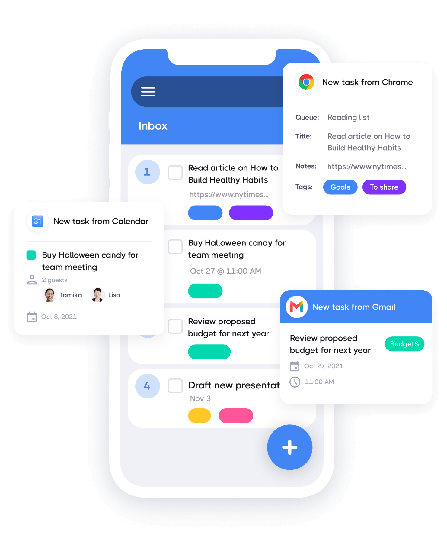 GQueues mobile apps allow you to manage tasks anywhere