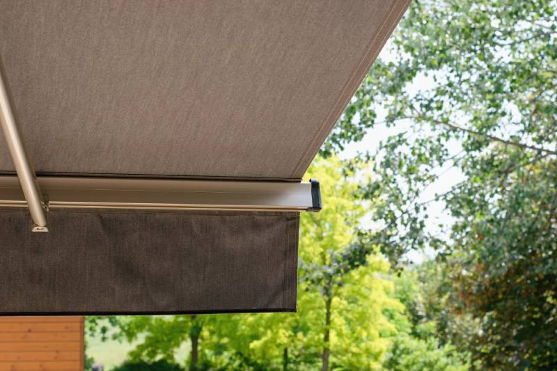 Outdoor awning amidst trees