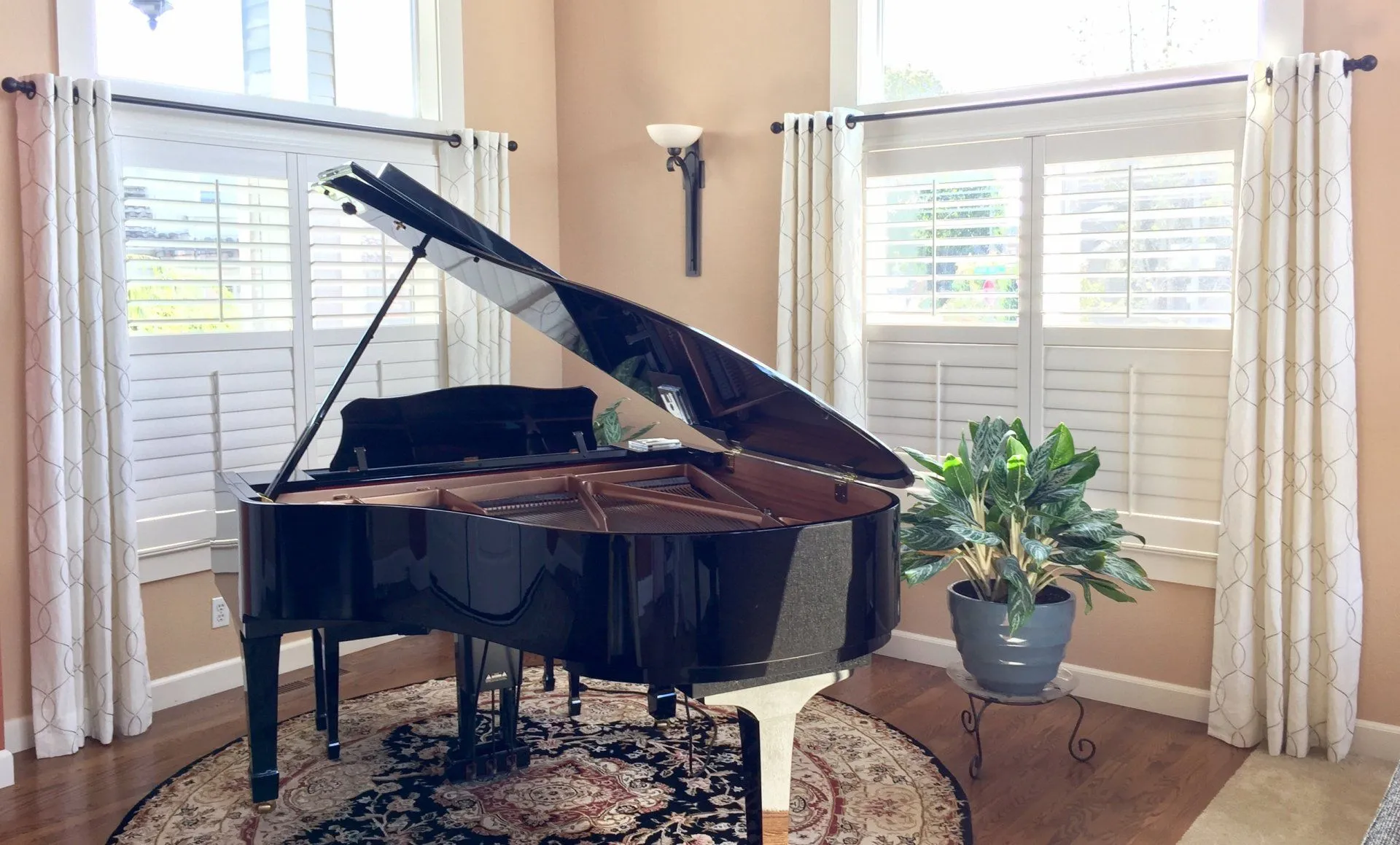 Grand piano, side panels, Santa Rosa.