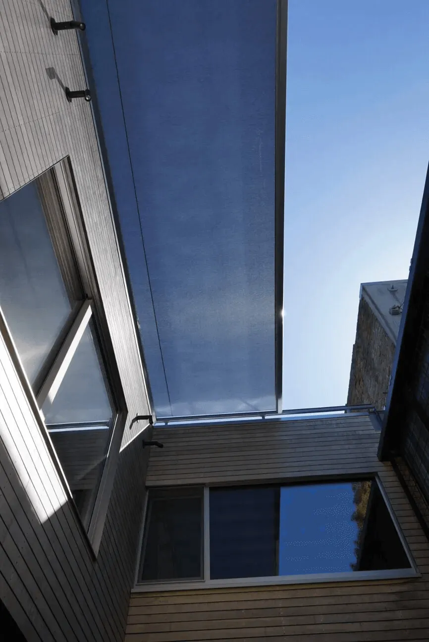 Skylight cover in Santa Rosa home.