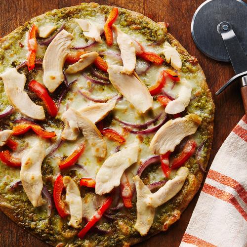 Chicken & Pesto Tortilla Pizza Recipe