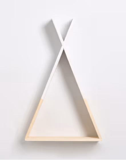 Triangle wall shelves