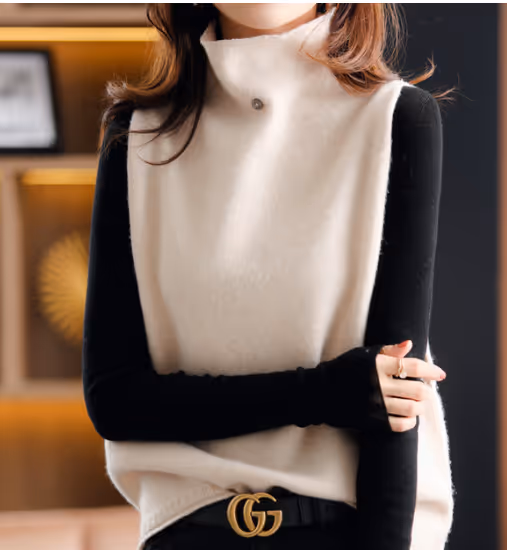 Sleeveless turtleneck (many colors available)