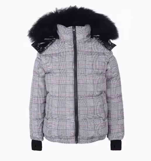 Plaid Down Coat