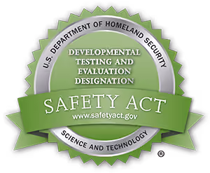 Seal of U.S. Department of Homeland Security Safety Act for developmental testing and evaluation.