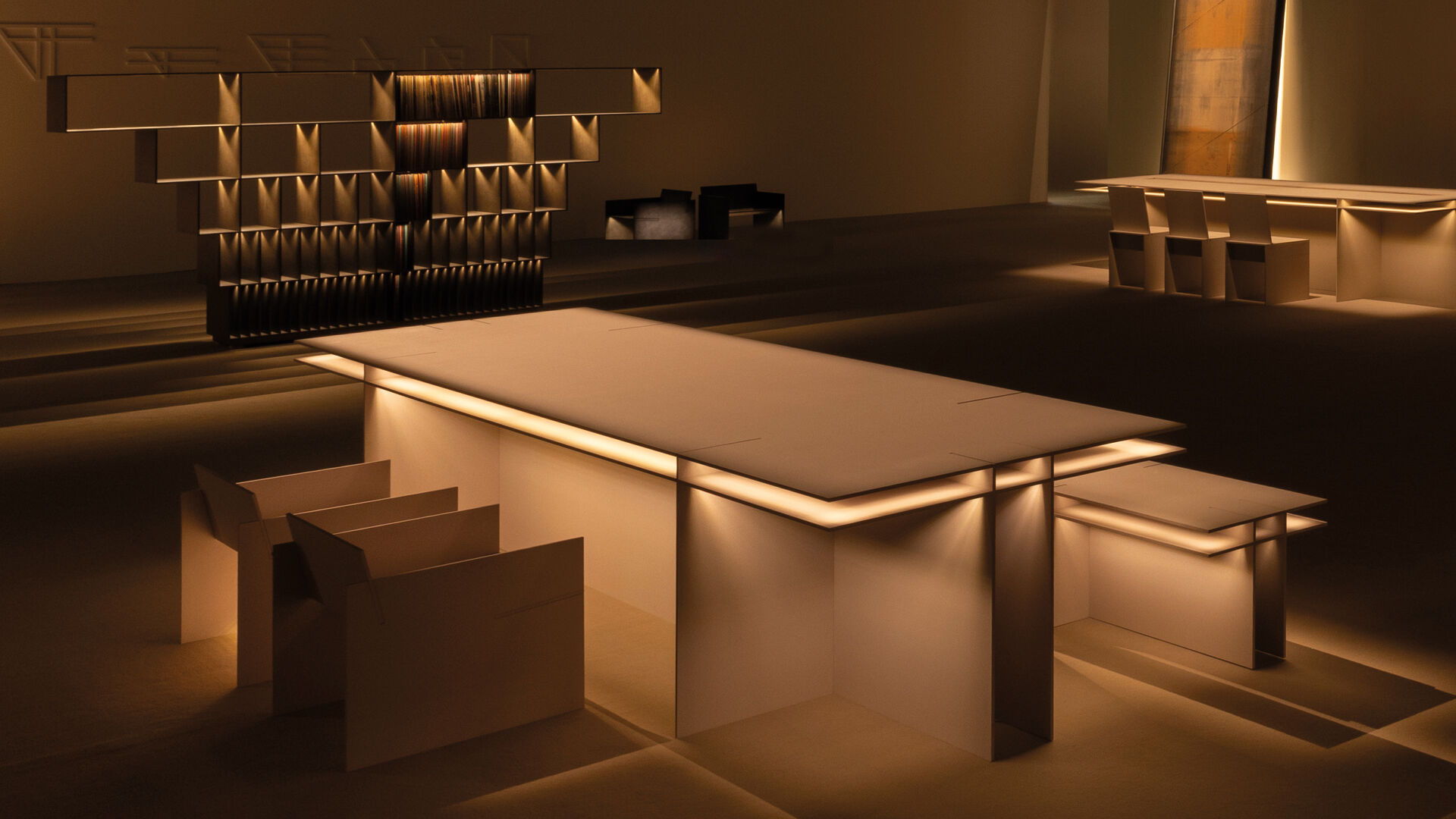 Hyletech is both a company and a product in itself—a new material made of aluminium and light. Often described as a fifth element, Hyletech offers limitless technical possibilities. Its exceptional mechanical strength enables the creation of products, furniture, and works that were previously unimaginable using conventional materials. Durable, recyclable, technical, visionary, simple, and ecological, this innovative high–tech aluminium offers complete and infinite recyclability. Engineered for effortless disassembly, the technology allows components to be easily separated, optimising the recycling process and minimising environmental impact.