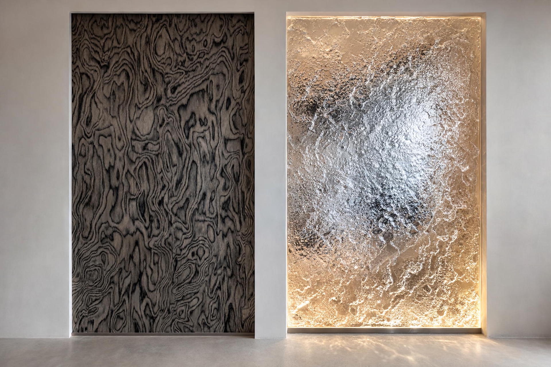 Elis Monsport is a Czech multidisciplinary designer and visionary glass engraver working at the intersection of fine and applied arts. Inspired by landscapes, mountains, and the transformation of light, Elis Monsport translates natural atmospheres into glass with refined sensitivity and poetic precision. Specializing in engraved and kiln-formed glass, continuously expanding the material’s expressive and spatial potential. The work spans architectural elements, sculptural objects, mirrored installations, and collectible furniture that balance geometric clarity with organic fluidity.