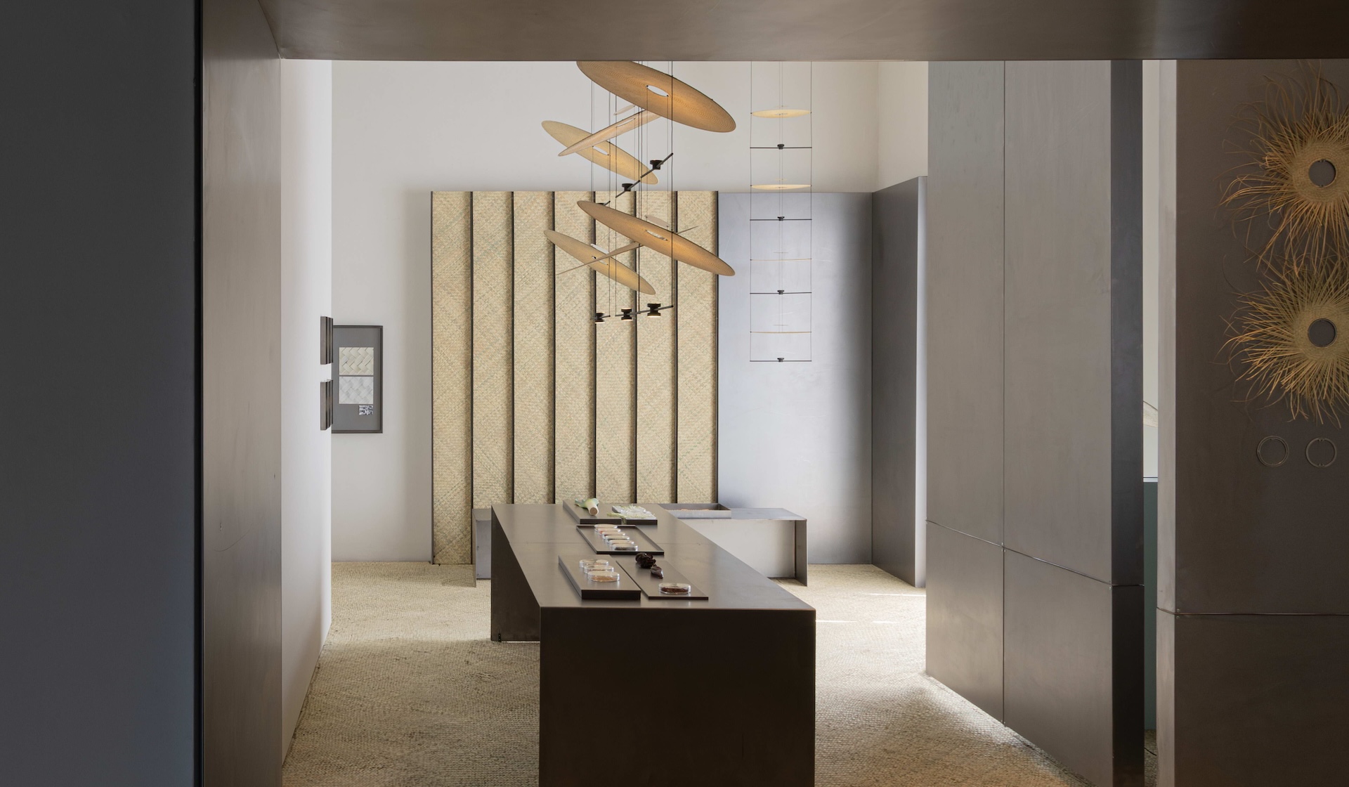 Davidpompa is a Mexican lighting studio focused on materiality, research and craftsmanship, creating collections that explore the natural beauty of raw materials. This year, the studio takes part in 3daysofdesign for the first time, presenting its collection at Brdr. Krüger’s showroom in Copenhagen. The space has been reworked as a spatial design environment, bringing together furniture, lighting and materiality within a broader architectural context. Conceived as a sequence of interconnected settings, the showroom invites a more immersive experience of the collection. Within this framework, Davidpompa’s lighting is presented as part of a cohesive exhibition, highlighting craftsmanship and contemporary design.