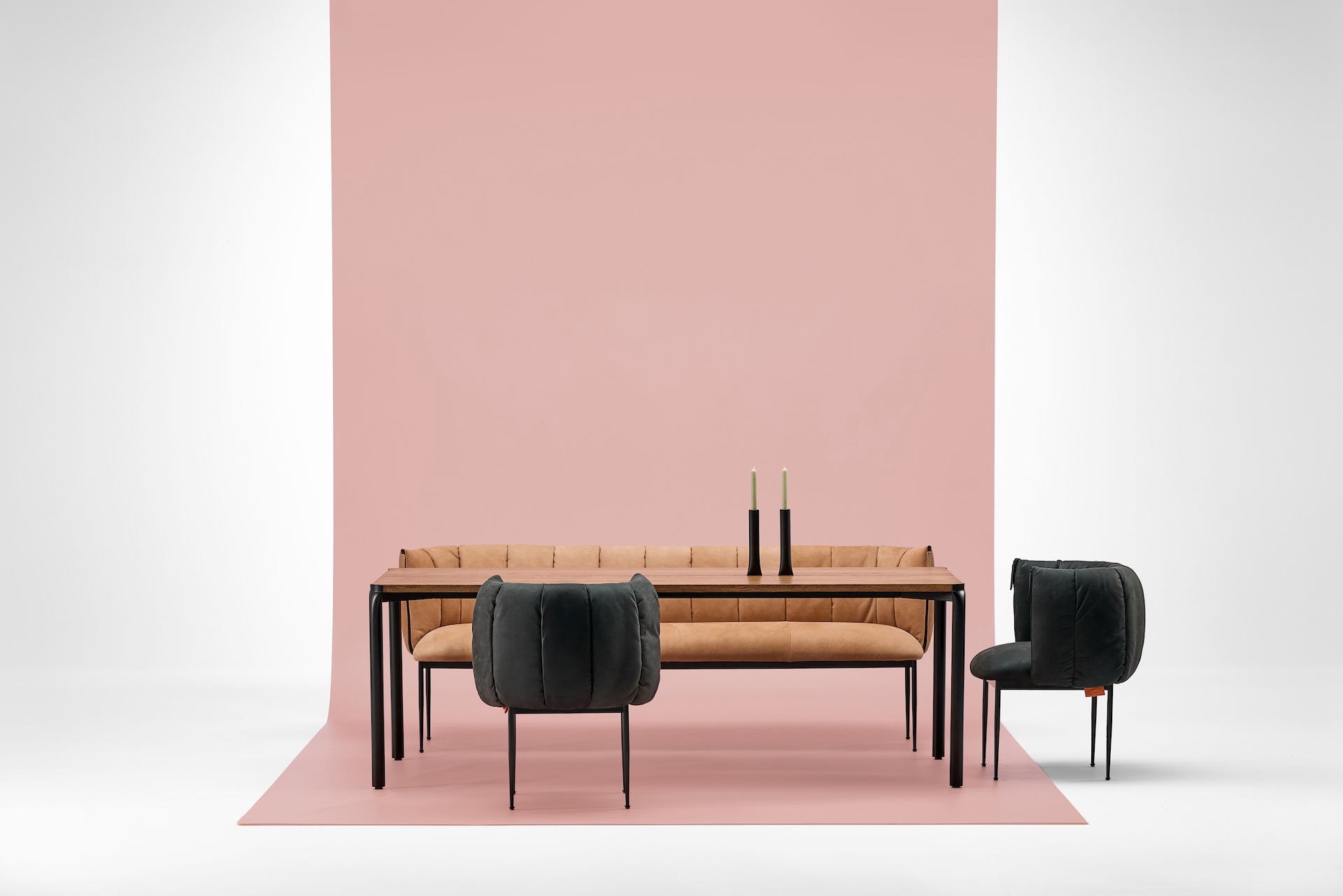 Let’s create. Welcome to the intriguing world of Jess, where striking individual pieces come together to form one family. The brand designs, produces and sells furniture that is different, seductive and pure. Rooted in Dutch craftsmanship, its designs combine sleek lines, comfortable materials and contemporary frames, making them alluring additions to any space. Jess has been in existence for over 30 years and manufactures in the Netherlands. Familiar, pure and always unique. At Jess, designer furniture is not just a product, but a passion. Every design is created with that same drive and made to fit naturally into a wide range of projects, with endless possibilities in colours, materials and frames.