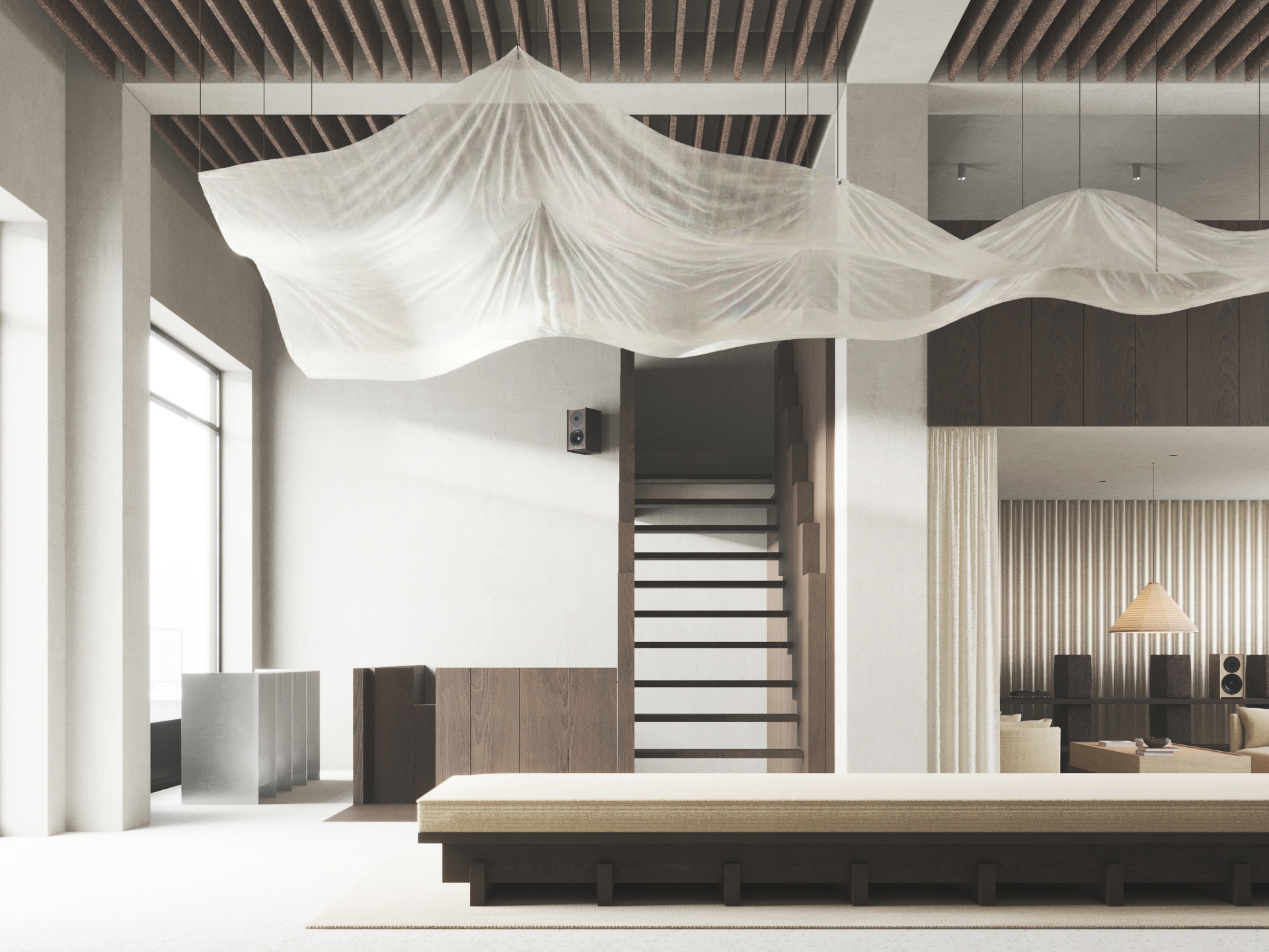 In the very heart of Copenhagen, Dynaudio’s first permanent European flagship, designed by Norm Architects, is conceived not simply as a showroom, but as an space for listening, connecting and being. Created for exhibitions, collaborations, and shared experiences, the space invites visitors to engage with sound as something spatial, sensory, and unfolding — not observed, but inhabited. 