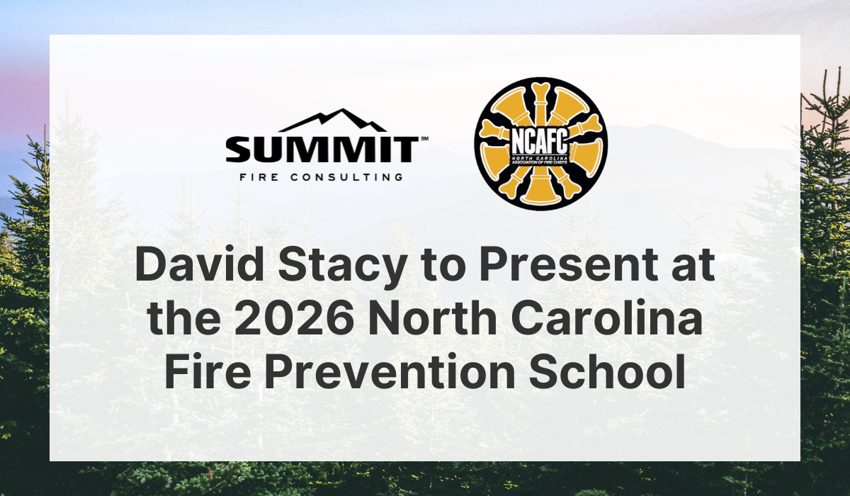 David Stacy to Present at 2026 NC Fire Prevention School