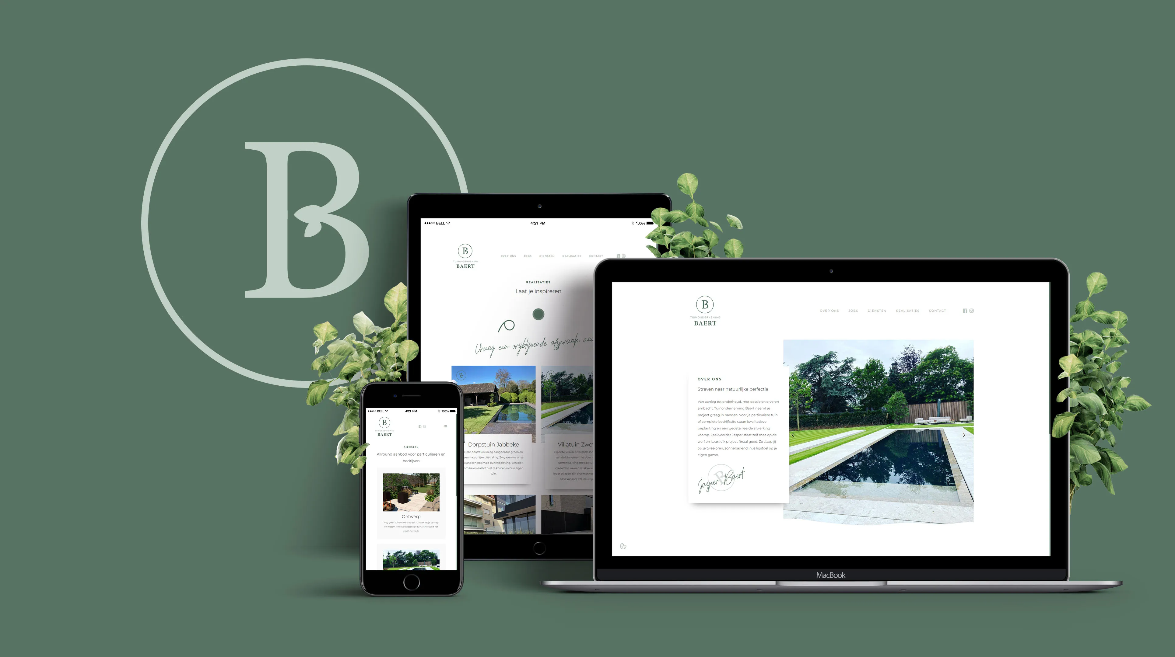 Website Tuinonderneming Baert, webdesign door Advice Media.