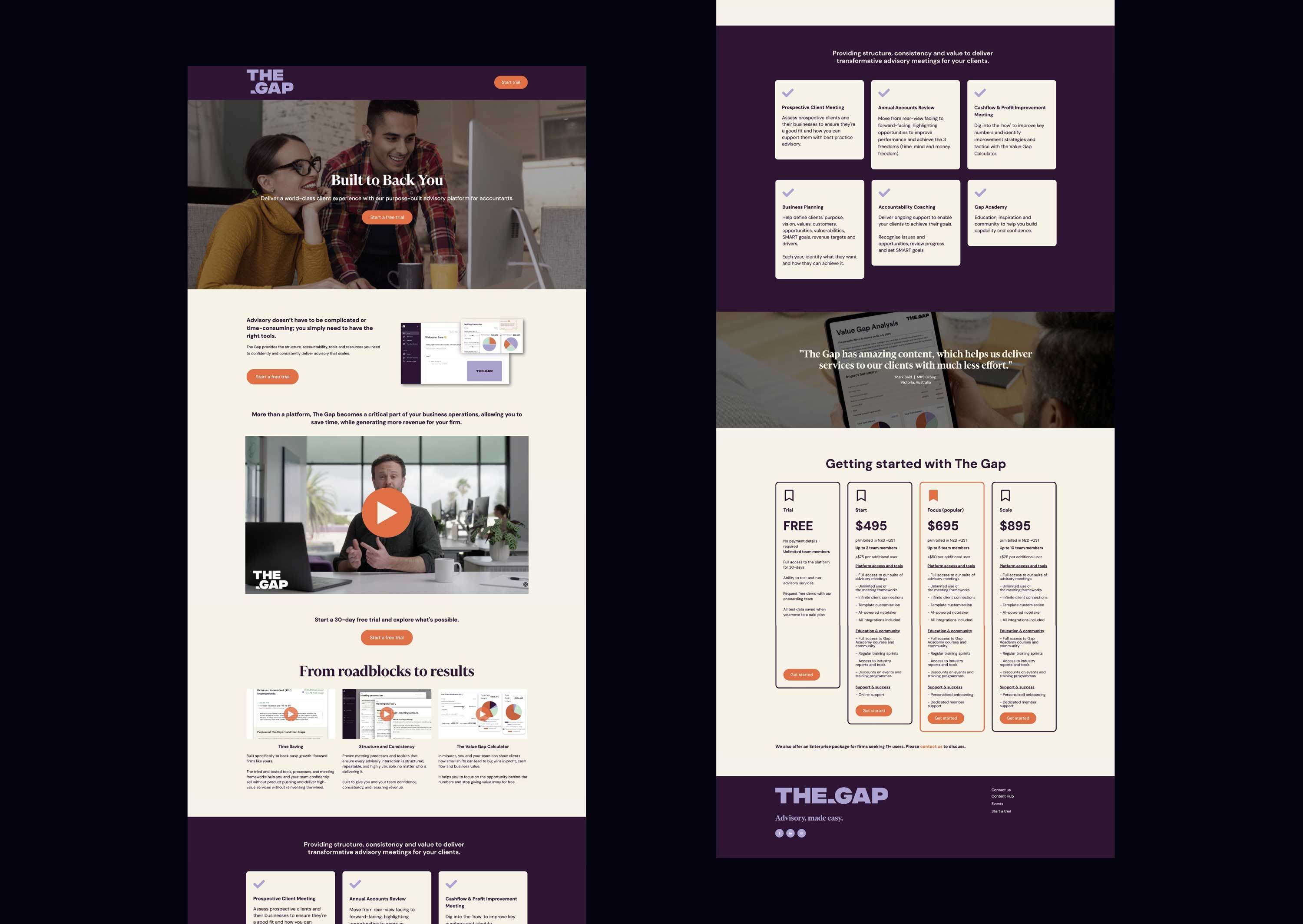 Gap Platform 6 website