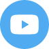 YouTube play button icon in white on a blue circular background.