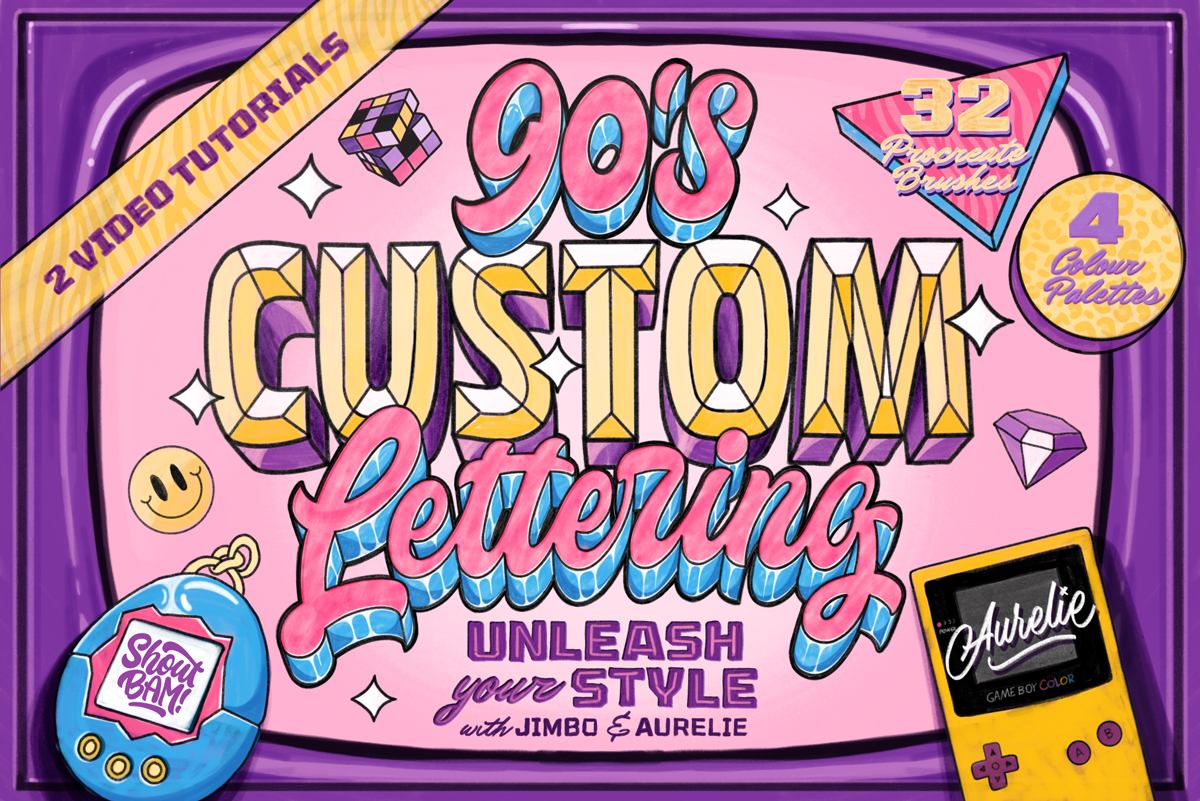 90's Custom Lettering 