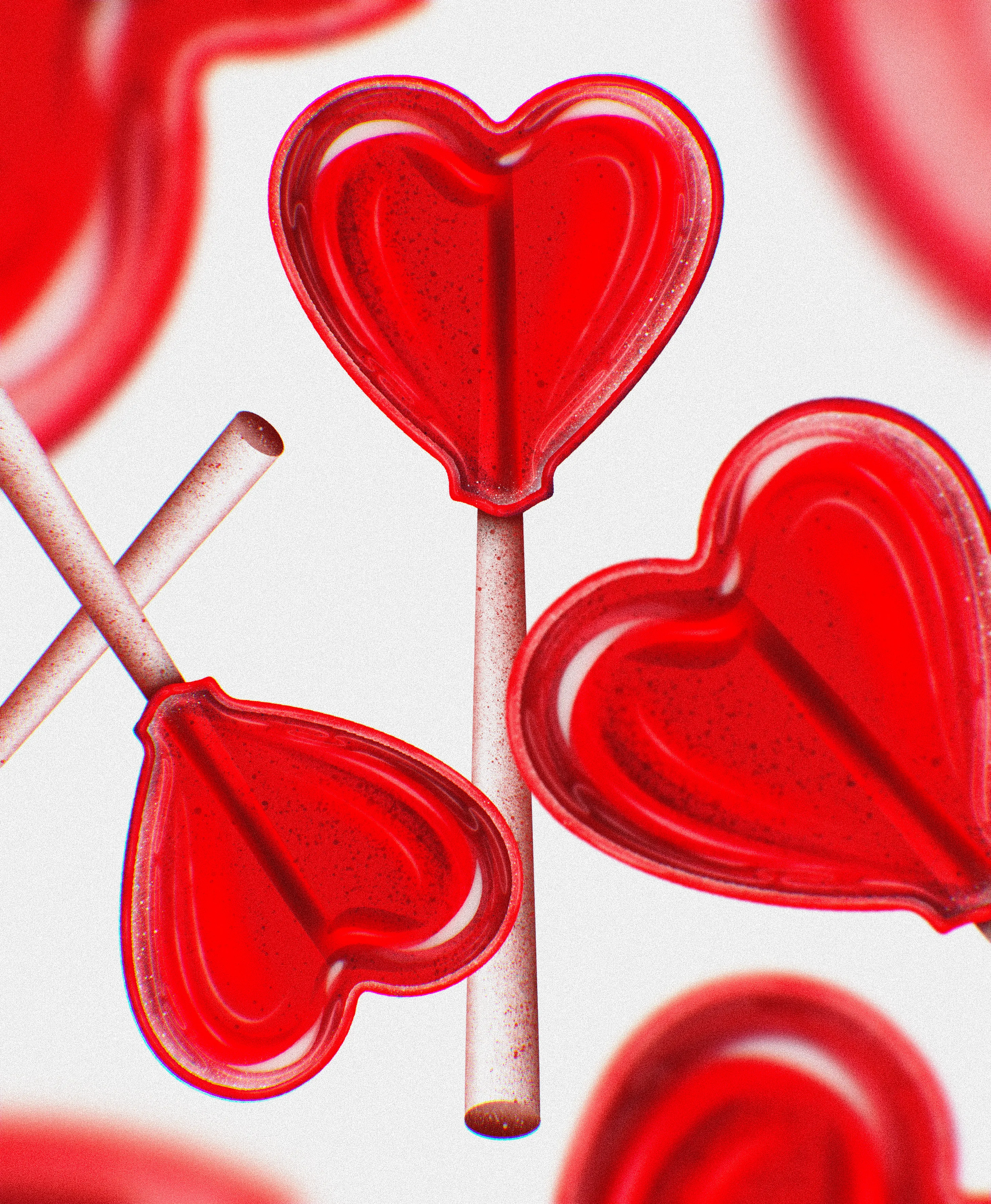 A bunch of 3D Lollipops created in Procreate