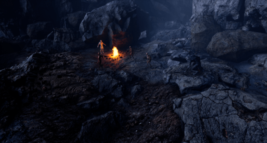 Cave dungeon test scene from Depths of Erendorn