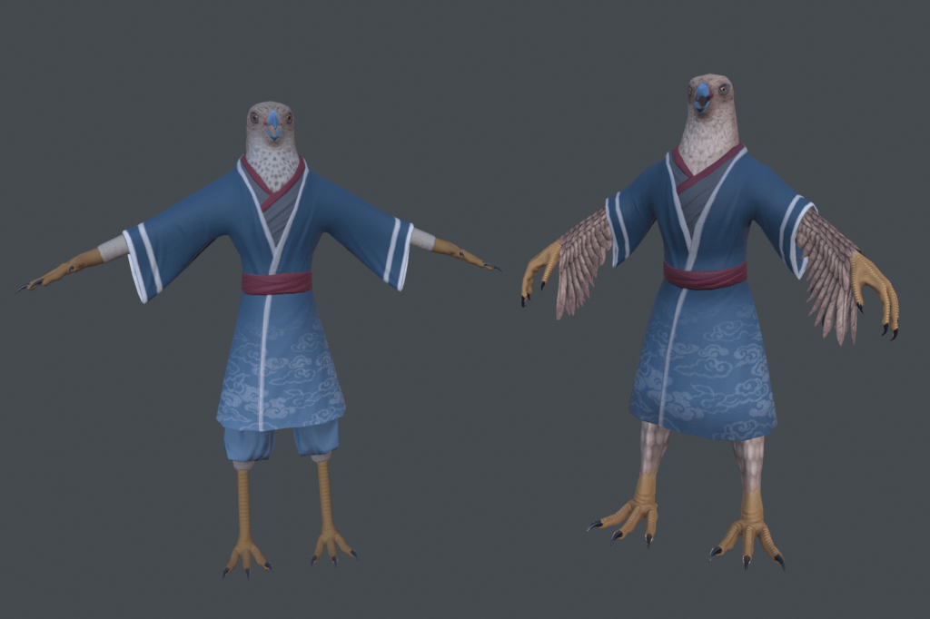 Before and after shot of the remodelled Parakaw Civilian from Depths of Erendorn