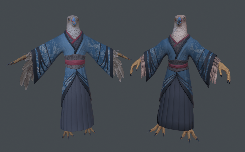 Before and after shot of the remodelled Parakaw Astromancer from Depths of Erendorn