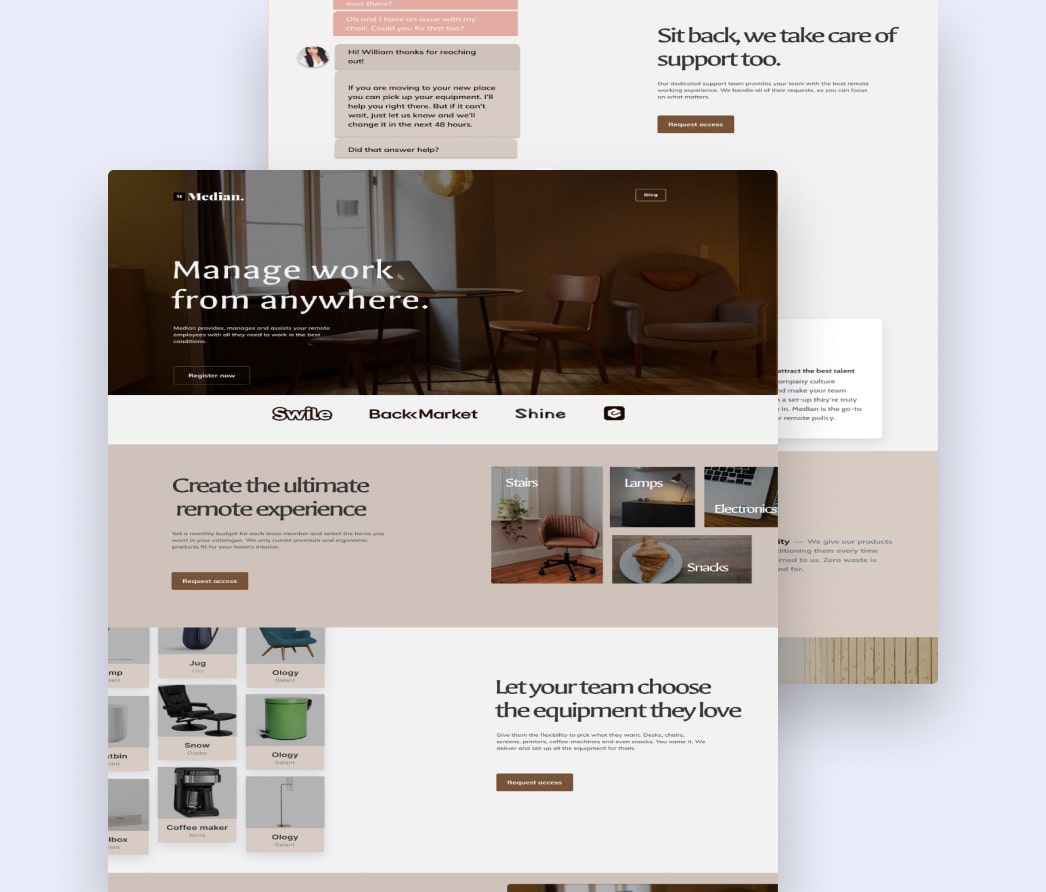 A mockup of a project