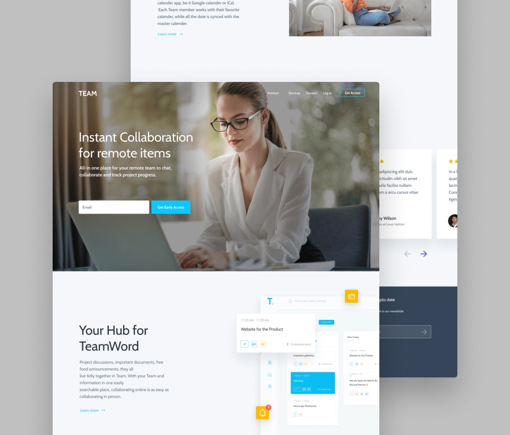 A mockup of a project