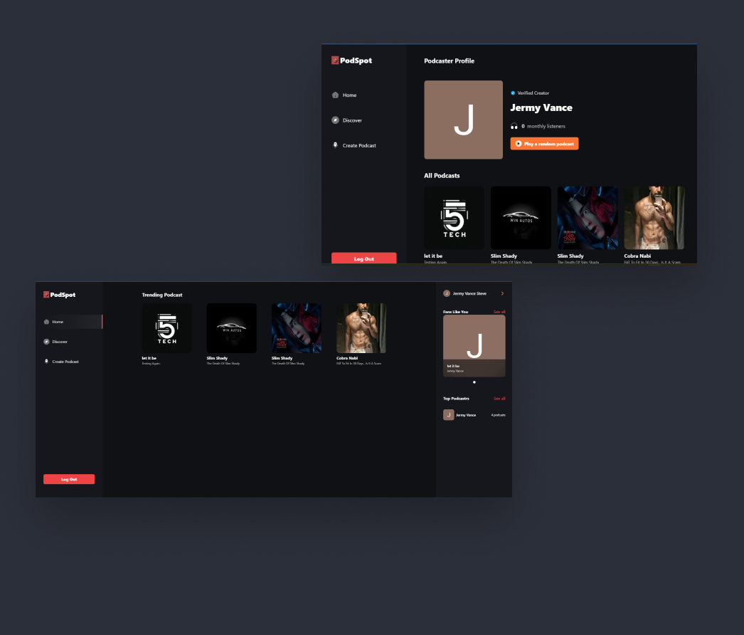 A mockup of a project
