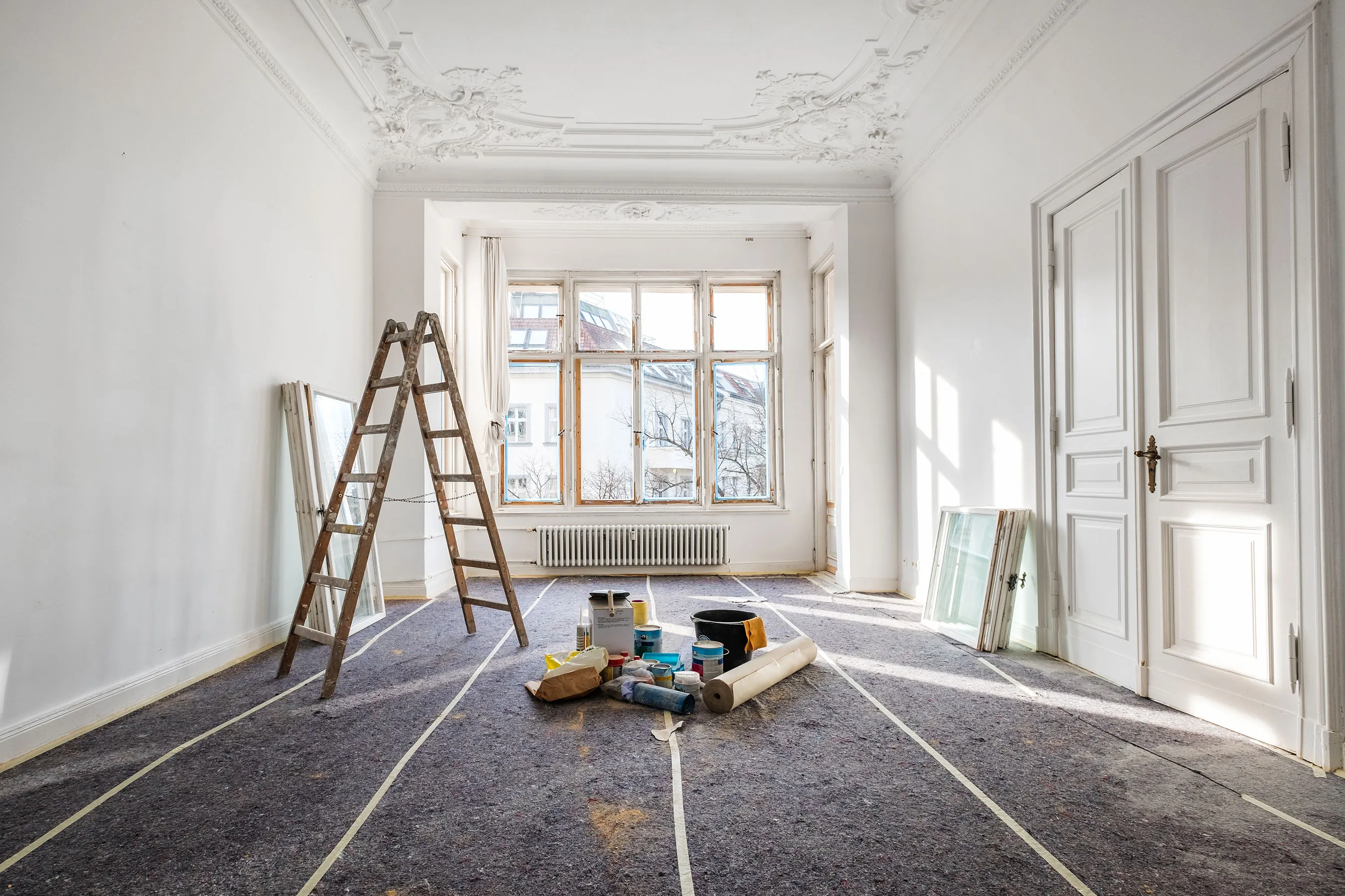 How do you prepare paint surfaces?