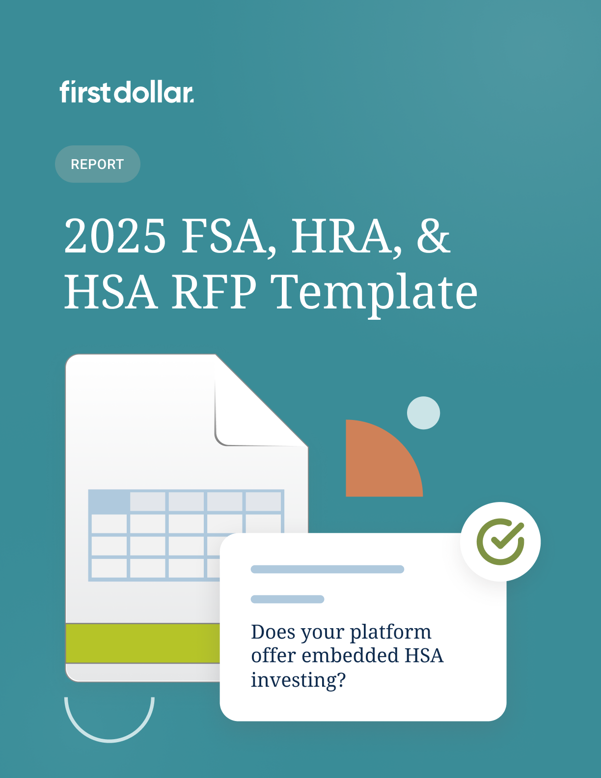 Cover page for the "2025 FSA, HRA, & HSA RFP Template