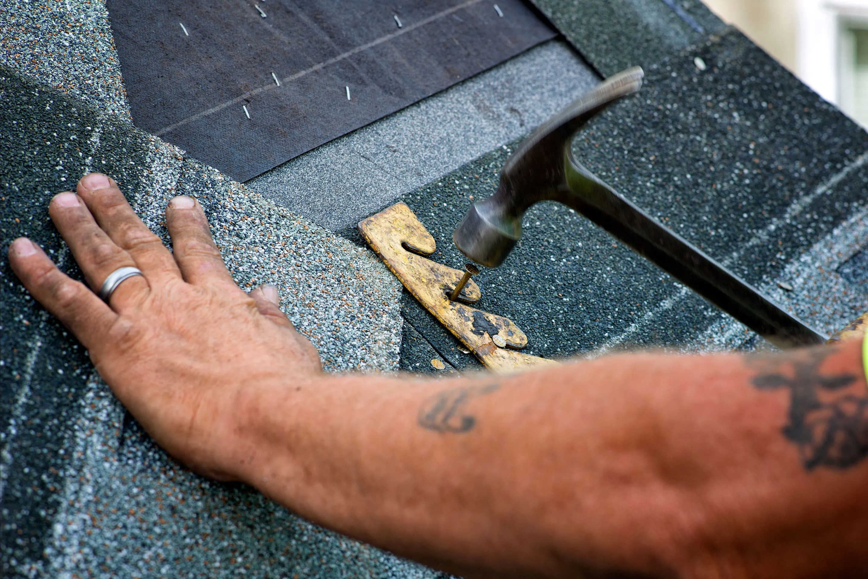 Roof replacement at East Edwards Street.