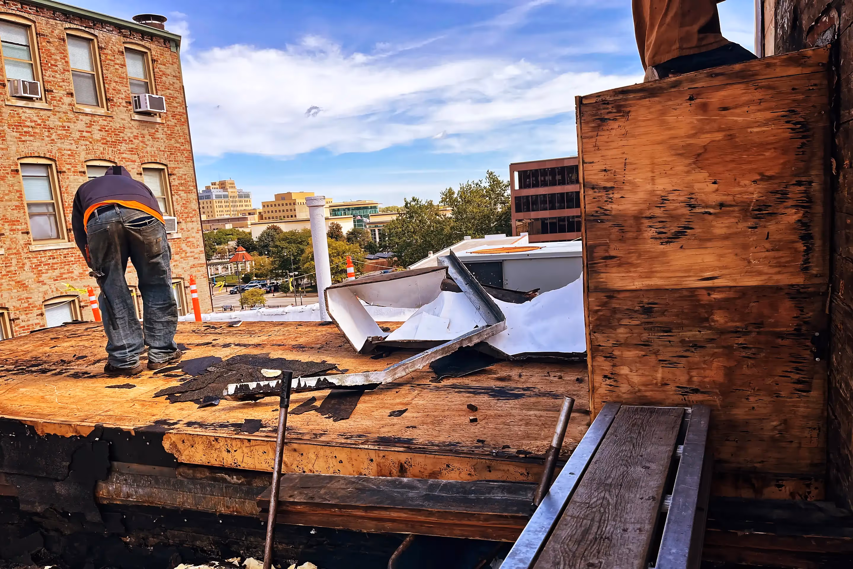 Commercial Roof Replacement at 401 East Washington