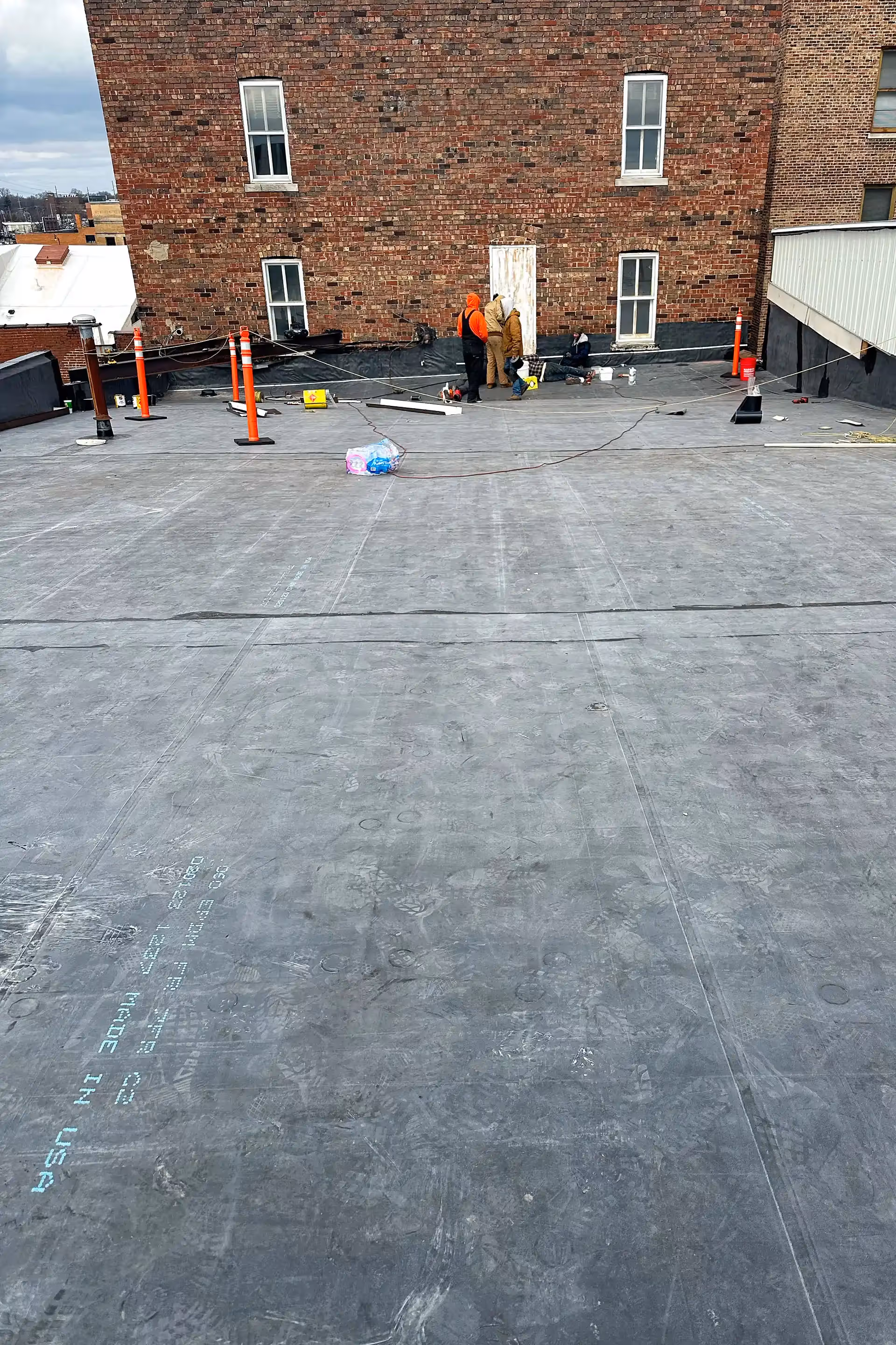 Blackhawk Roofing 413-415 E. Adams, Springfield Illinois—Commercial EPDM Roof Installation 