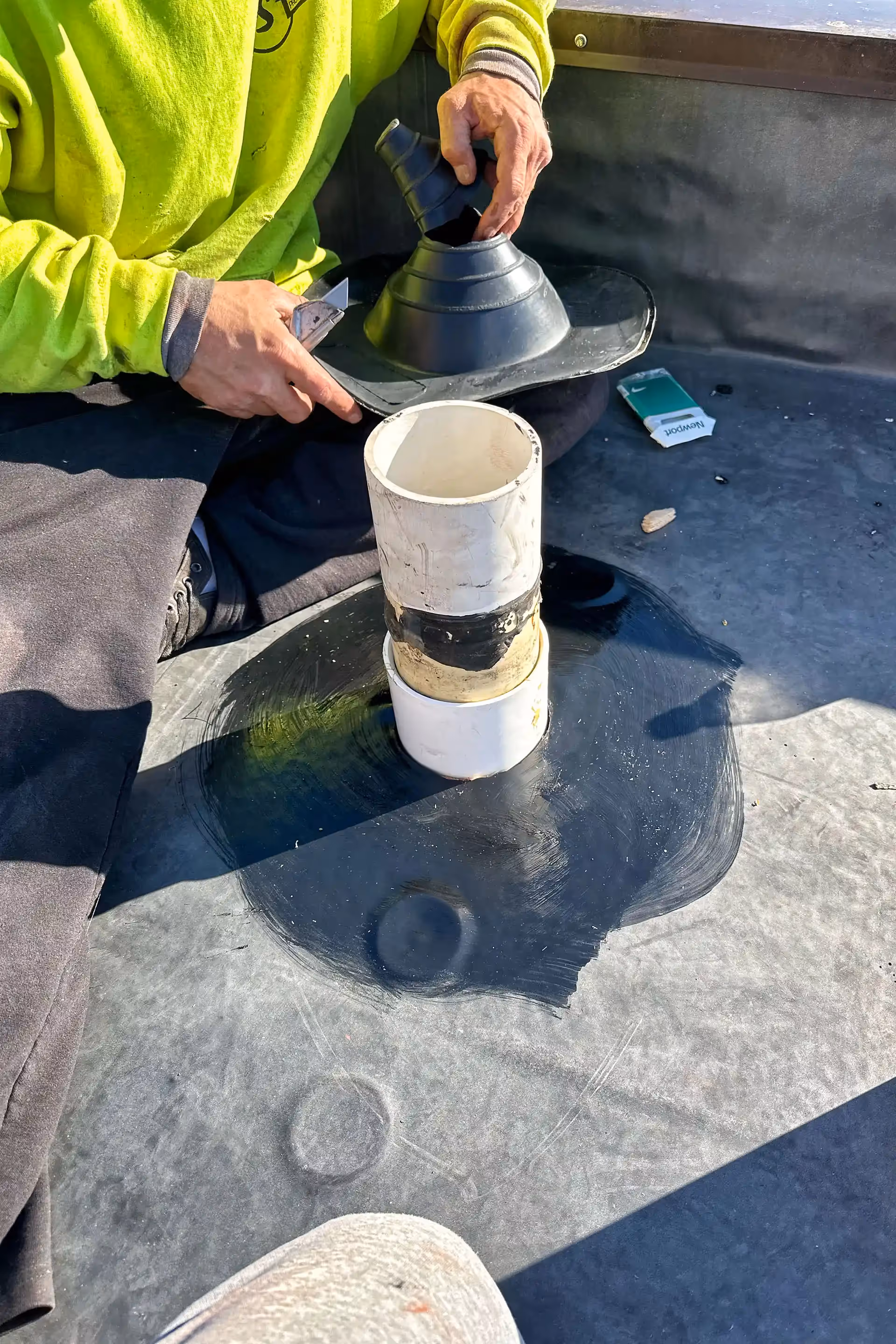 Blackhawk Roofing 413-415 E. Adams, Springfield Illinois—Commercial EPDM Roof Installation 