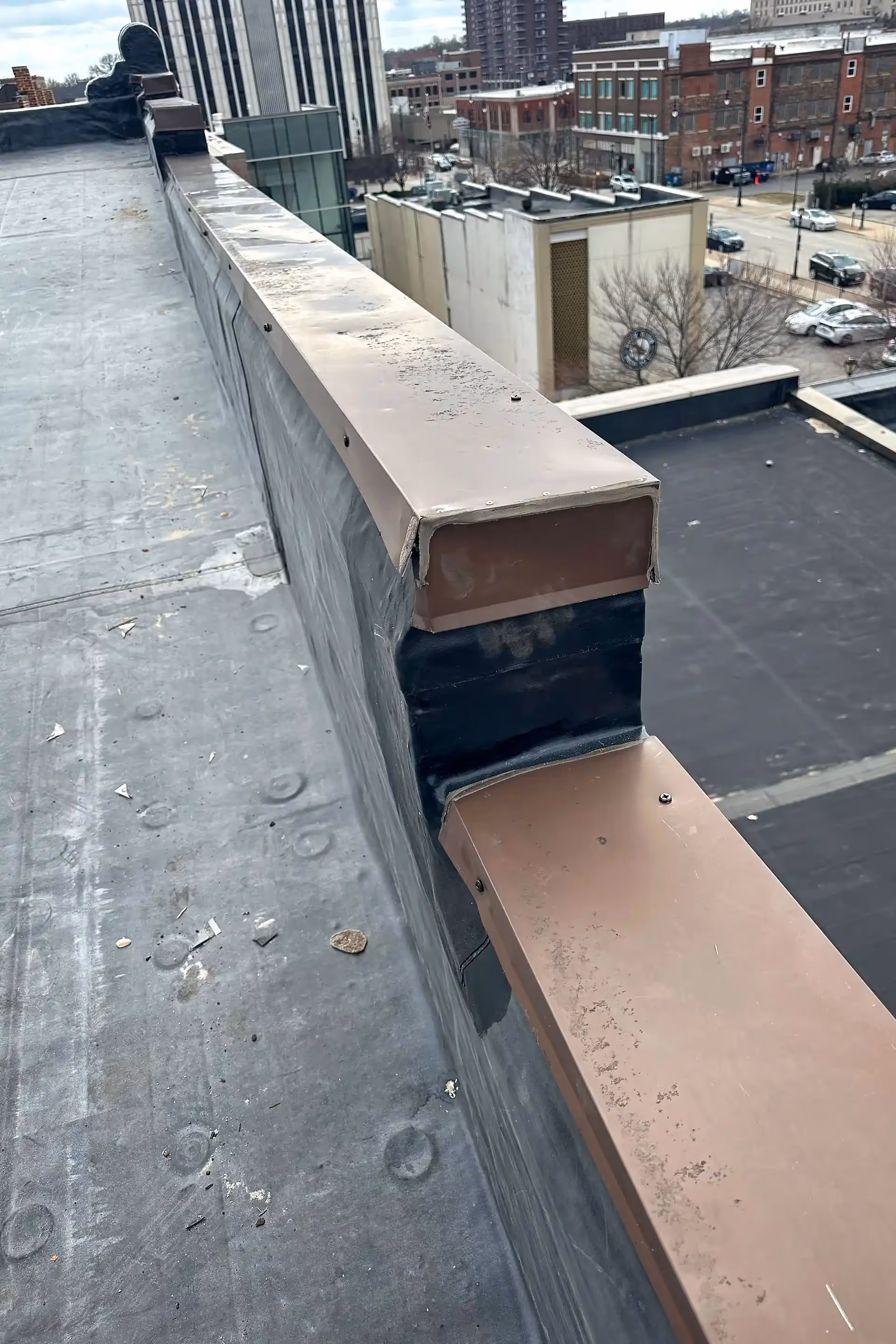 Blackhawk Roofing 413-415 E. Adams, Springfield Illinois—Commercial EPDM Roof Installation 