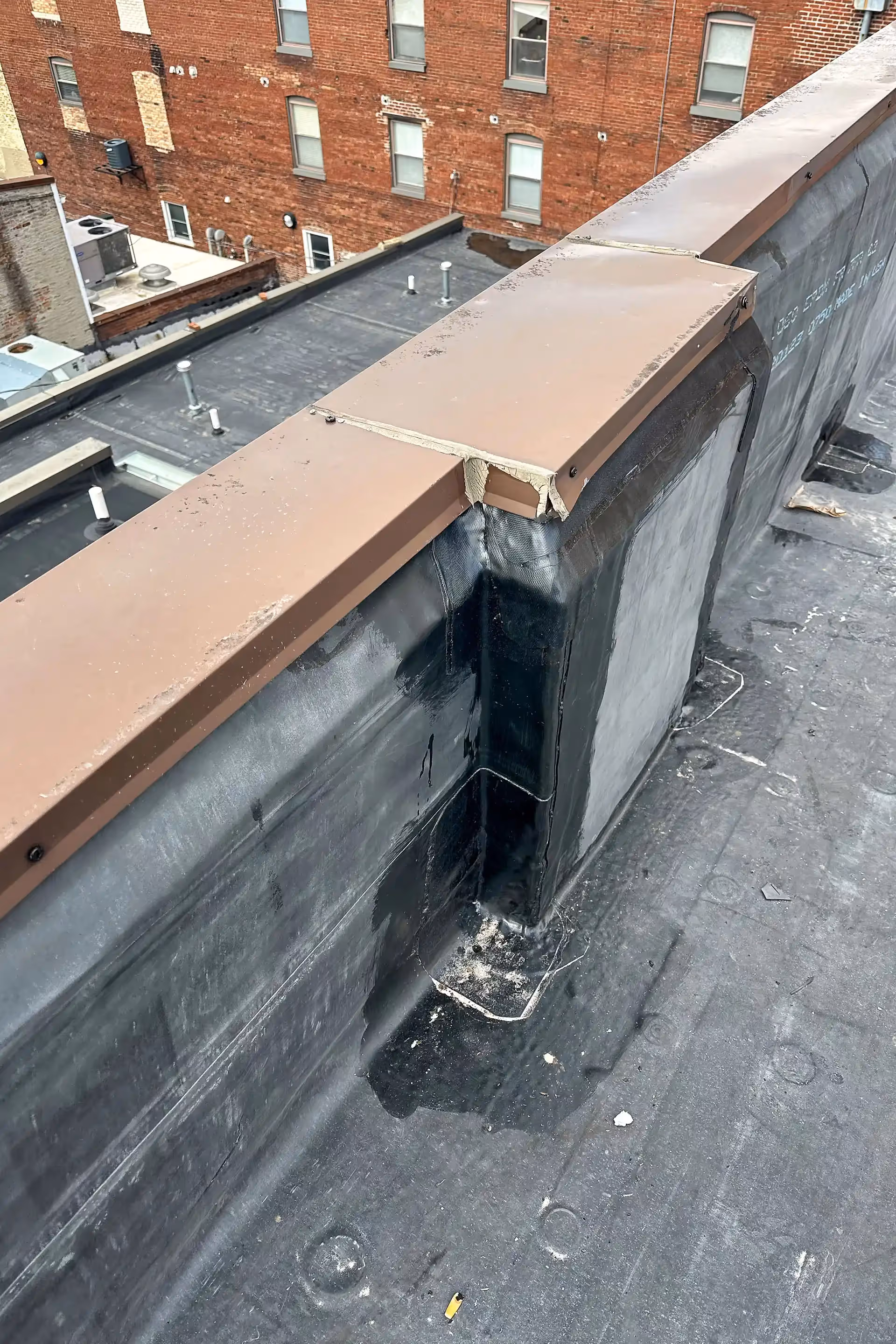 Blackhawk Roofing 413-415 E. Adams, Springfield Illinois—Commercial EPDM Roof Installation 