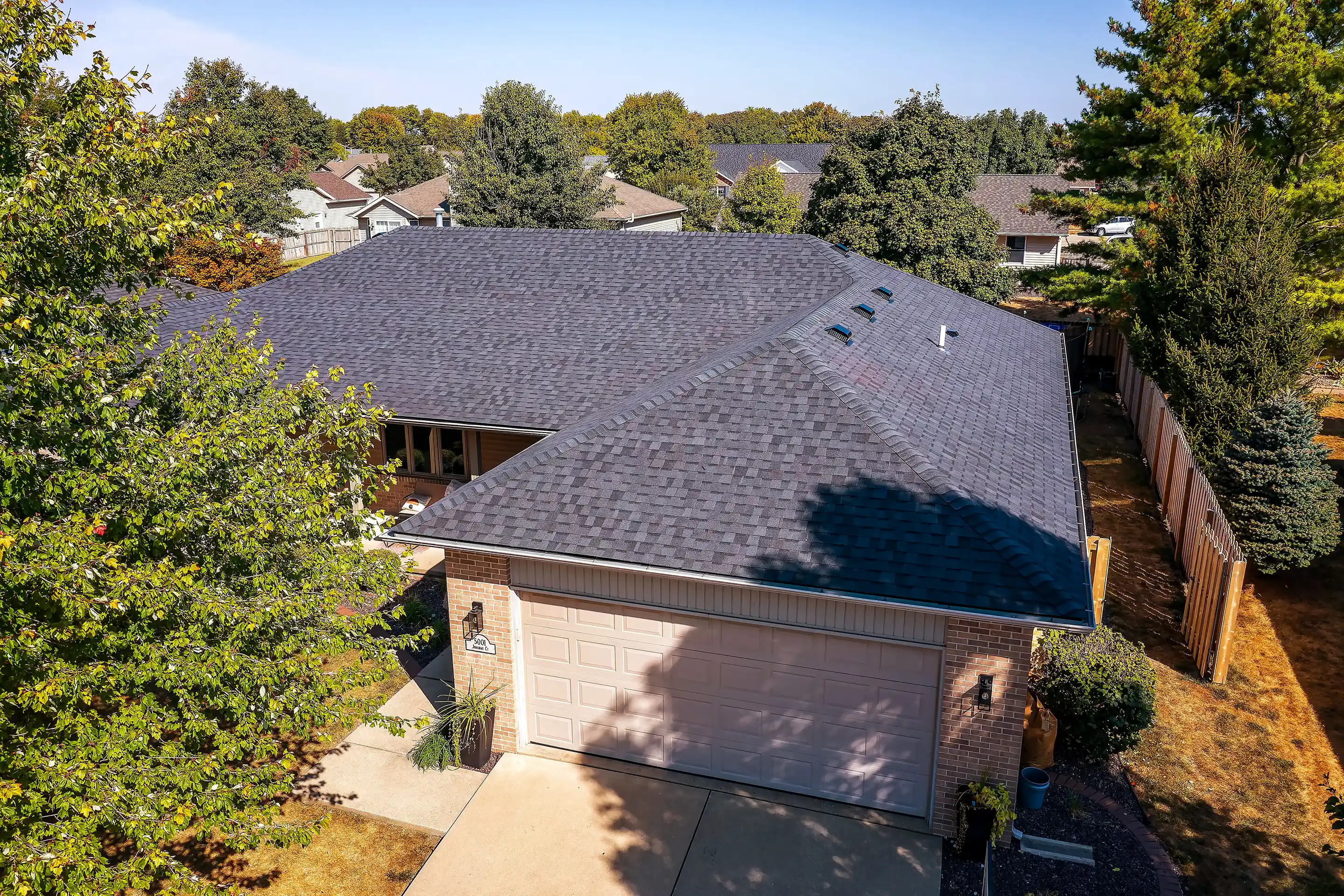 Residential tear-off and roof replacement, Johanne Court, Springfield, Illinois.