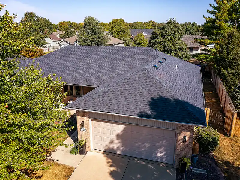 Blackhawk Roofing provided expert roof replacement services on Johanne Court, Springfield, designed to protect this smaller home. 