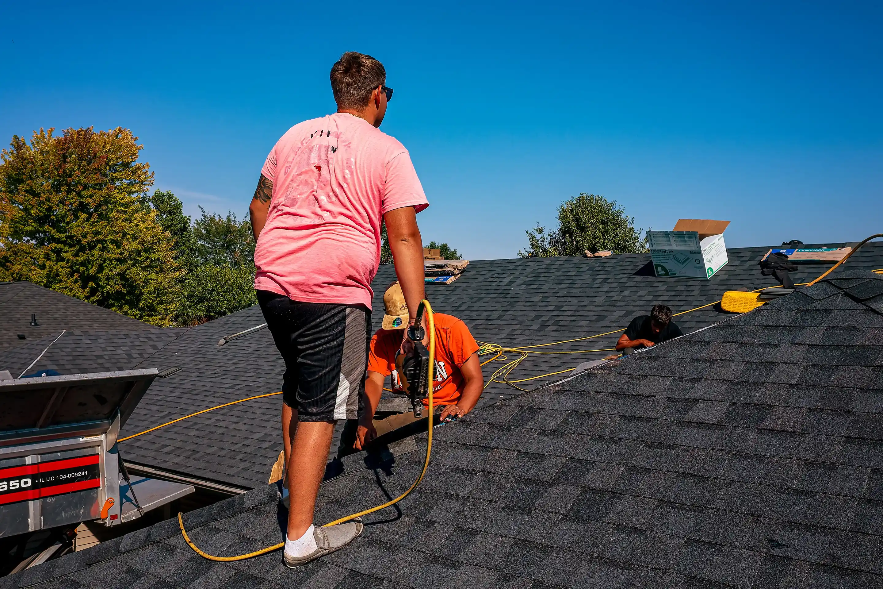 Residential roofing project on Johanne Court, Springfield, Illinois