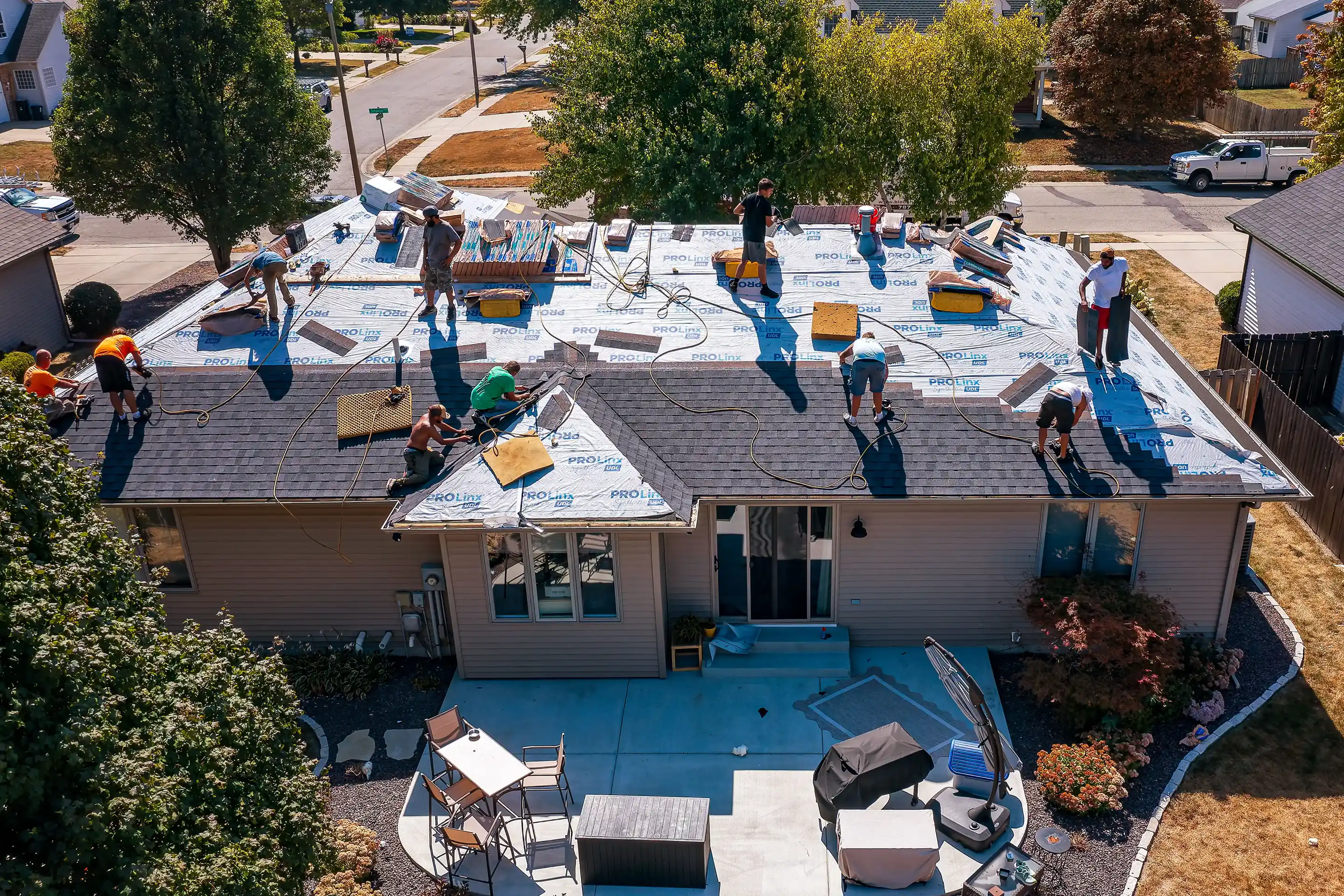 Residential roofing project on Johanne Court, Springfield, Illinois