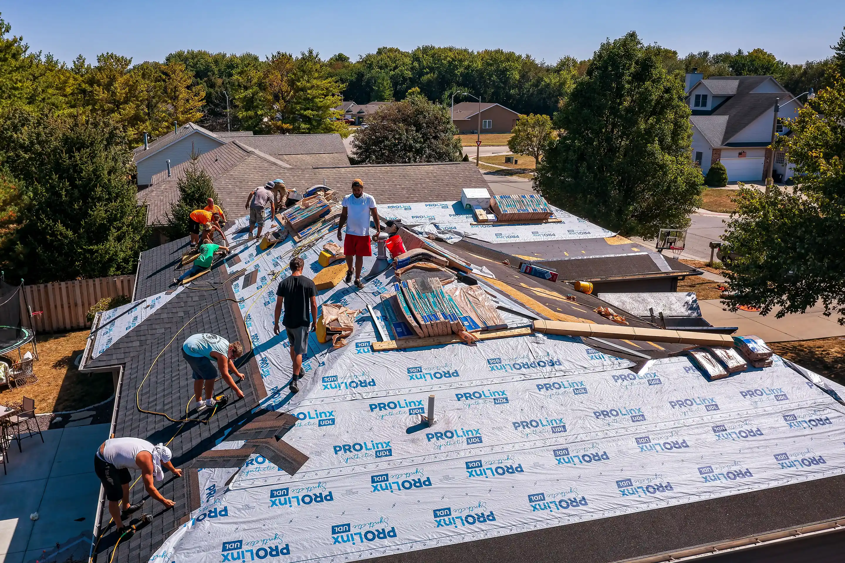 Residential roofing project on Johanne Court, Springfield, Illinois