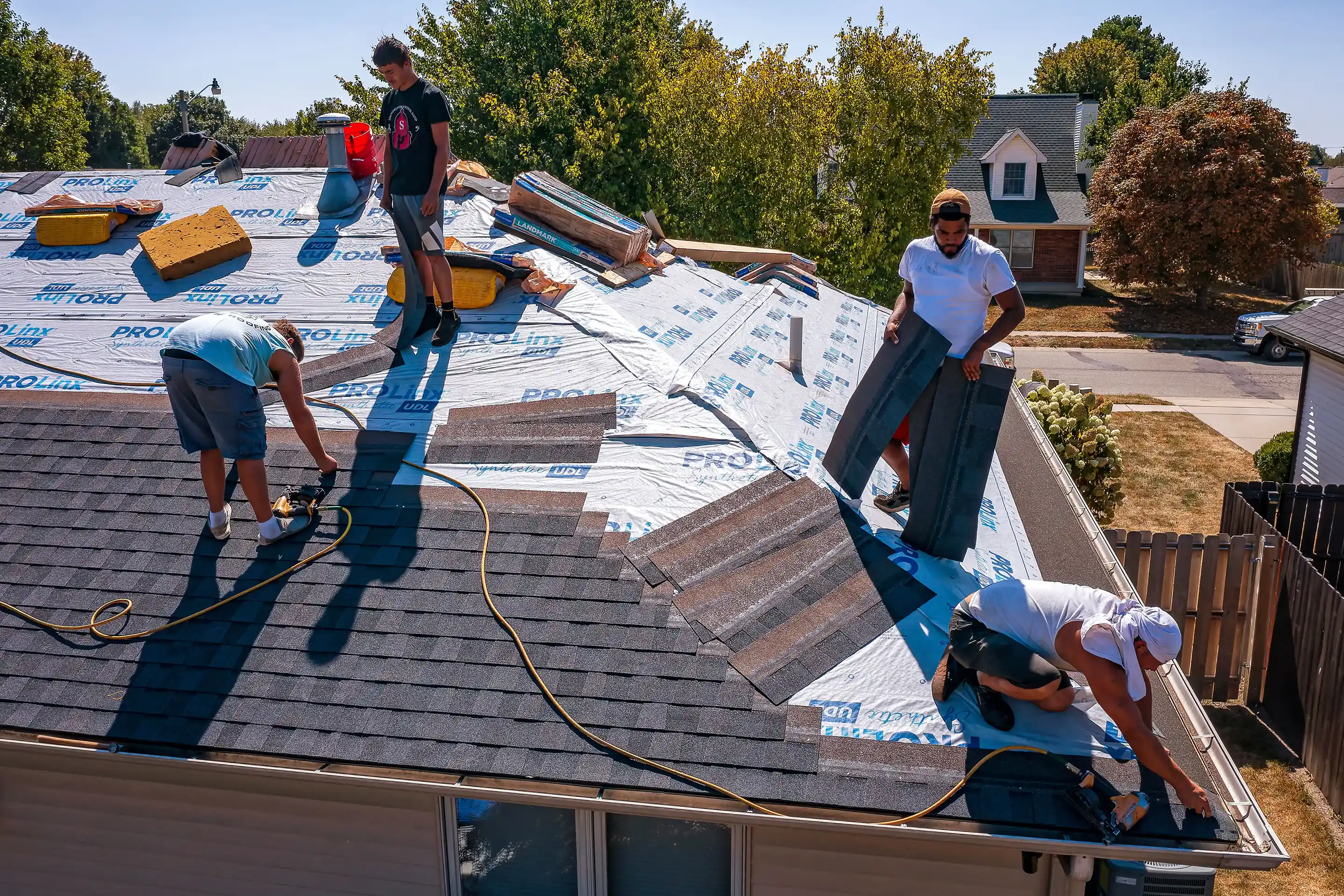 Residential roofing project on Johanne Court, Springfield, Illinois