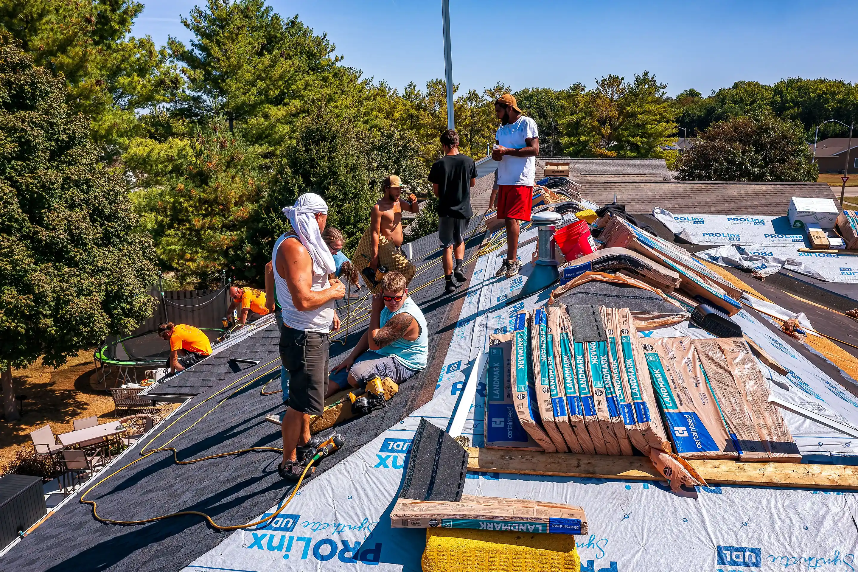 Residential roofing project on Johanne Court, Springfield, Illinois