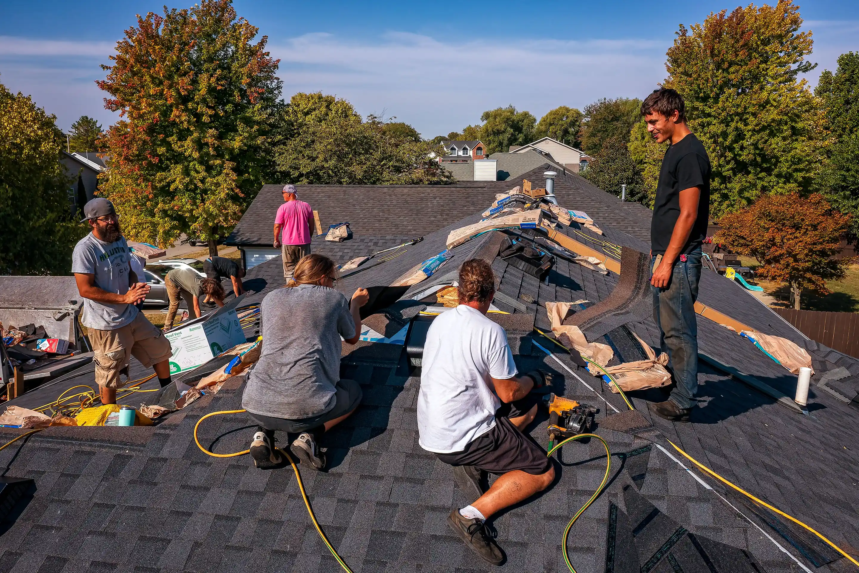 Residential roofing project on Johanne Court, Springfield, Illinois