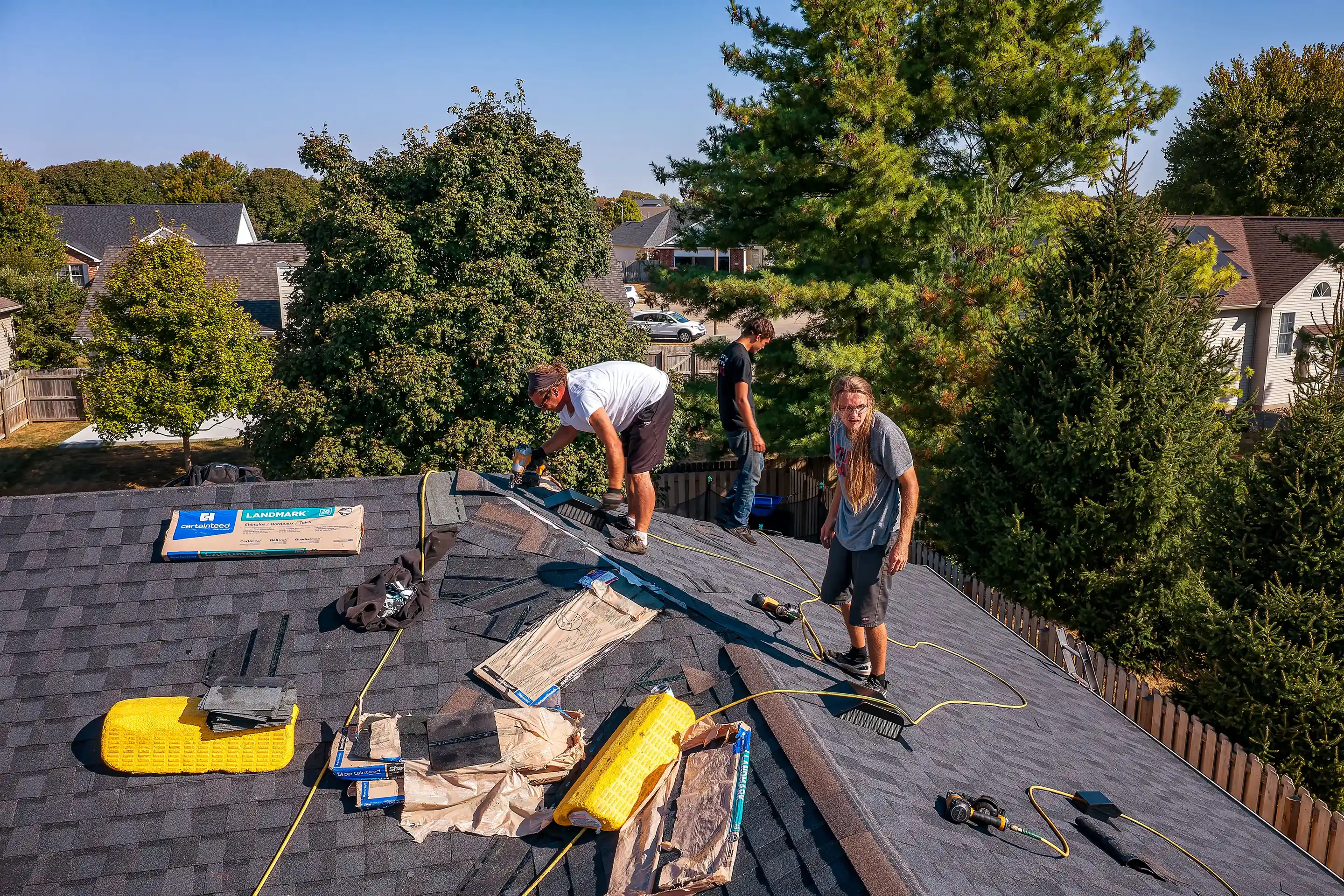 Residential roofing project on Johanne Court, Springfield, Illinois