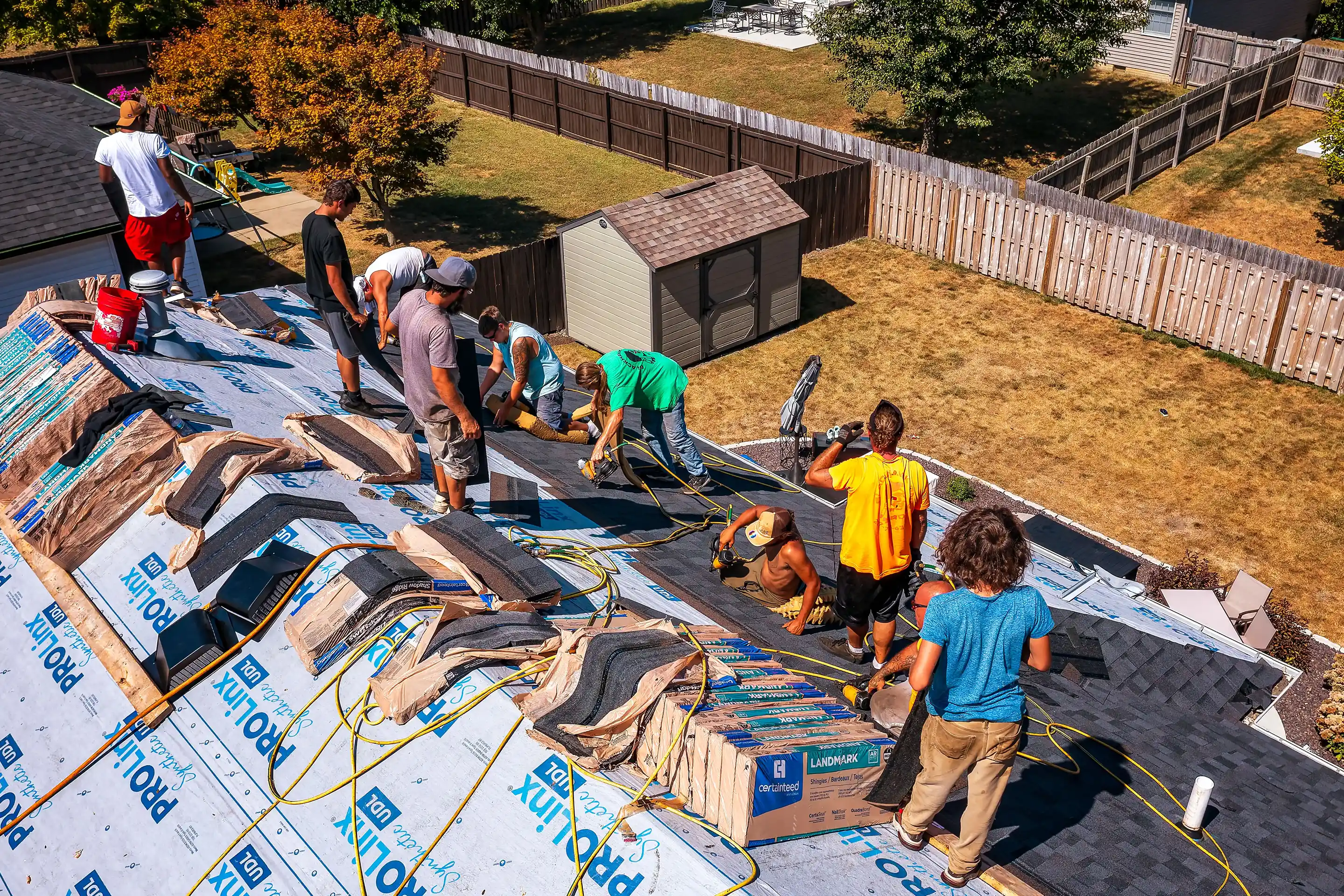 Residential roofing project on Johanne Court, Springfield, Illinois