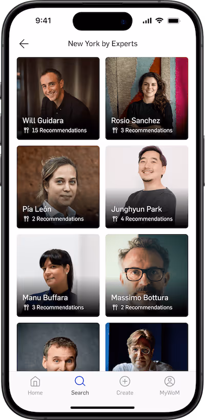 World of Mouth experts in phone screen.