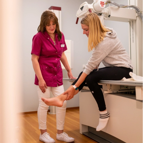 Patientinn wird behandelt