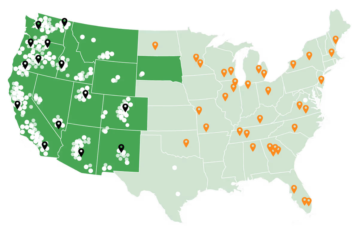 Cook Solutions Group-Location Map & footprint of our technicians and VARs.