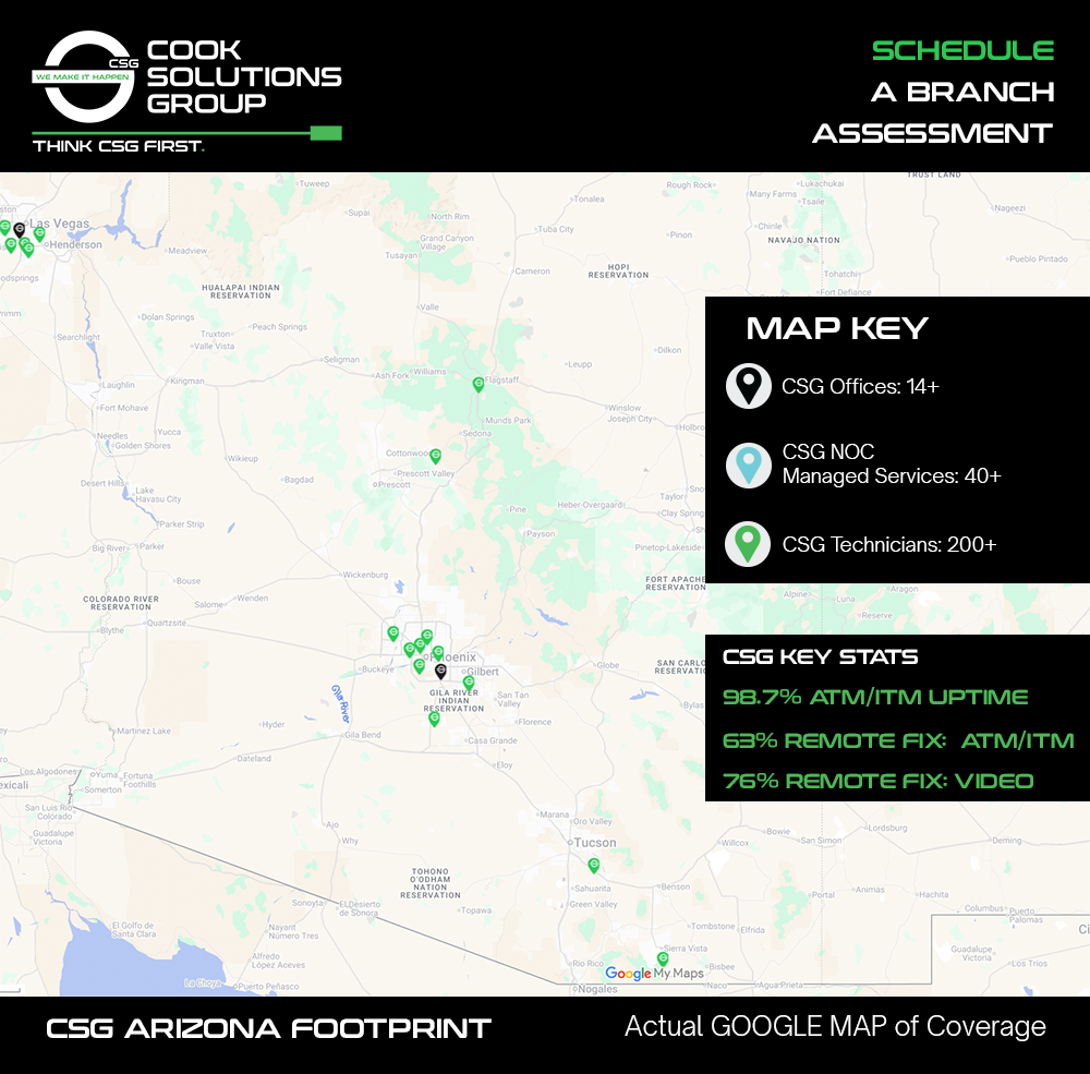 Arizona CSG Technician Footprint Map