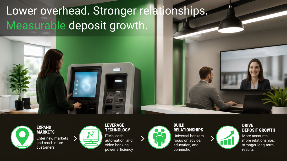 Lower overhead plus Stronger Relationships equals Measurable deposit growth.e
